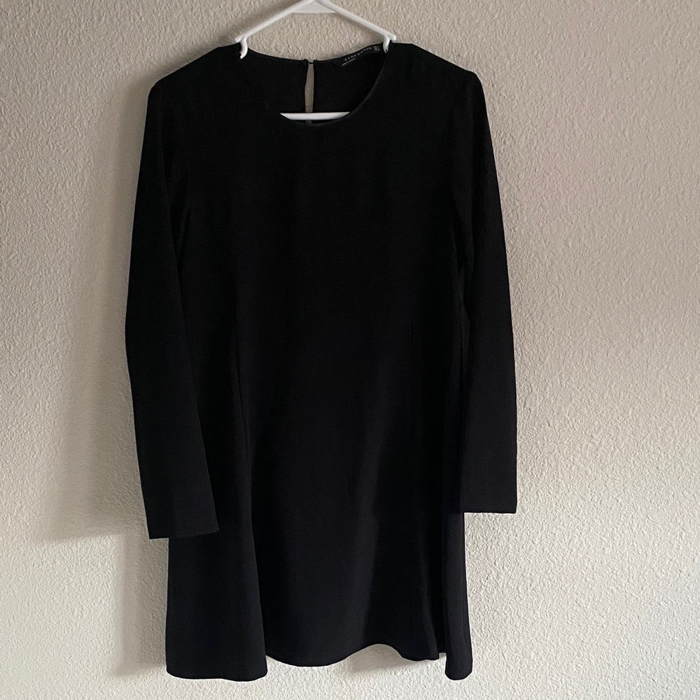 Zara Classic Black Long Sleeve Dress